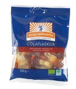 colaflaskor ekologisk godis